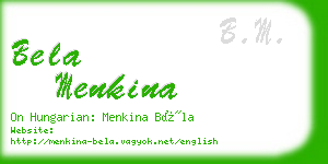 bela menkina business card